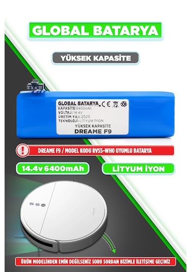 Dreame F9 Uyumlu Batarya 6400mah