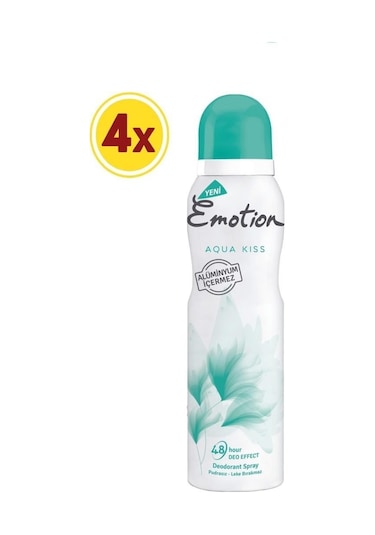 Emotion Aqua Kiss Kadın Sprey Deodorant 150 ML x 4