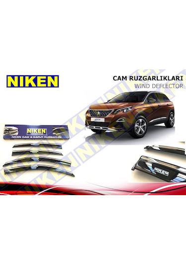 Peugeot 3008 Kromlu Cam Rüzgarlığı 2016+2024 Niken Marka
