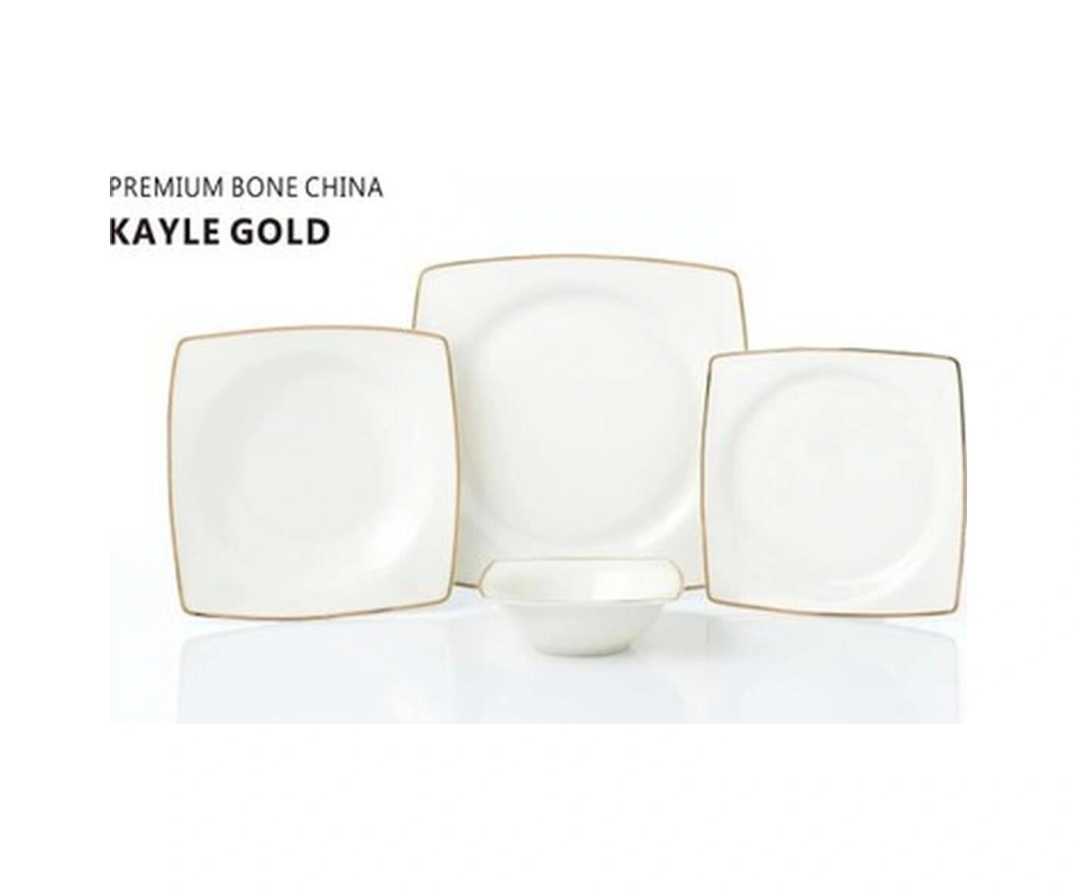 Pierre Cardin 58 Parça 12 Kişilik Yemek Takımı Kayle Gold Süt Beyazı