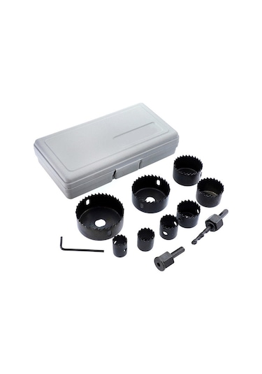 11 Parça Panç Seti Ağaç Kesme Testere Matkap Ucu Takımı Alçıpan Tavan Kesme