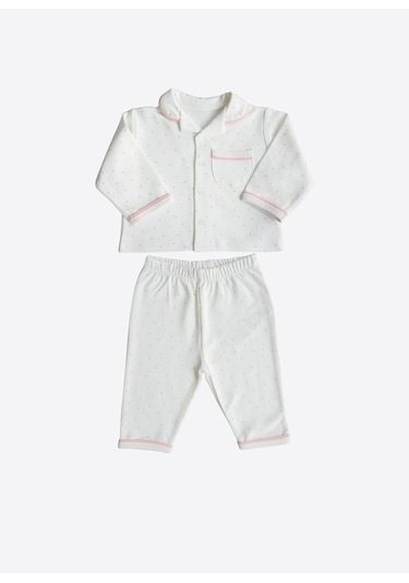 Kitikate Organik Pijama Takımı Lily Pembe Ekru - Pembe