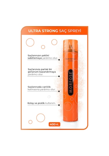 Morfose Ultra Strong Saç Spreyi 400 ML