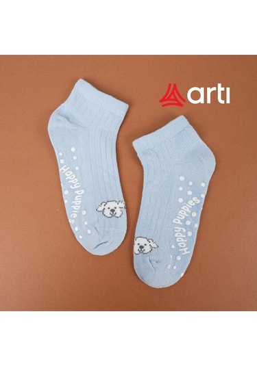 3 Adet Erkek Çocuk Köpüş Desenli Patik Çorap-1040 Lacivert