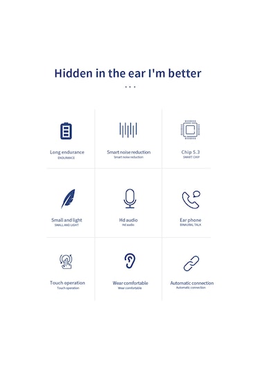 Skycity Siyah Gt01 Kablosuz Kulaklıklar, Bt 5.3, Gürültü Engelleme, 300mah Şarj Kutusu, Dokunmatik Kontrol, 7 Saat Dinleme Süresi