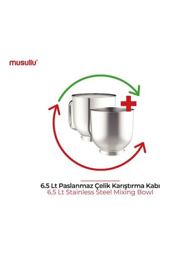 Musullu Multichef MSL-3005 Hamur Yoğurma Makinesi + Karıştırma Kabı