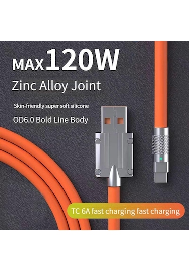 120 W 6A Süper Hızlı Şarj Tipi C Sıvı Silikon Kablo Hızlı Şarj Usb Huawei Mate 50 İçin Usb Kabloları İos Uyumlu 14 Kablo 56373382