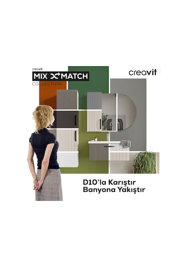 D10 20 Cm Sol Üst Dolap Beyaz Melamin Gövde Lake Kapak Mat Beyaz