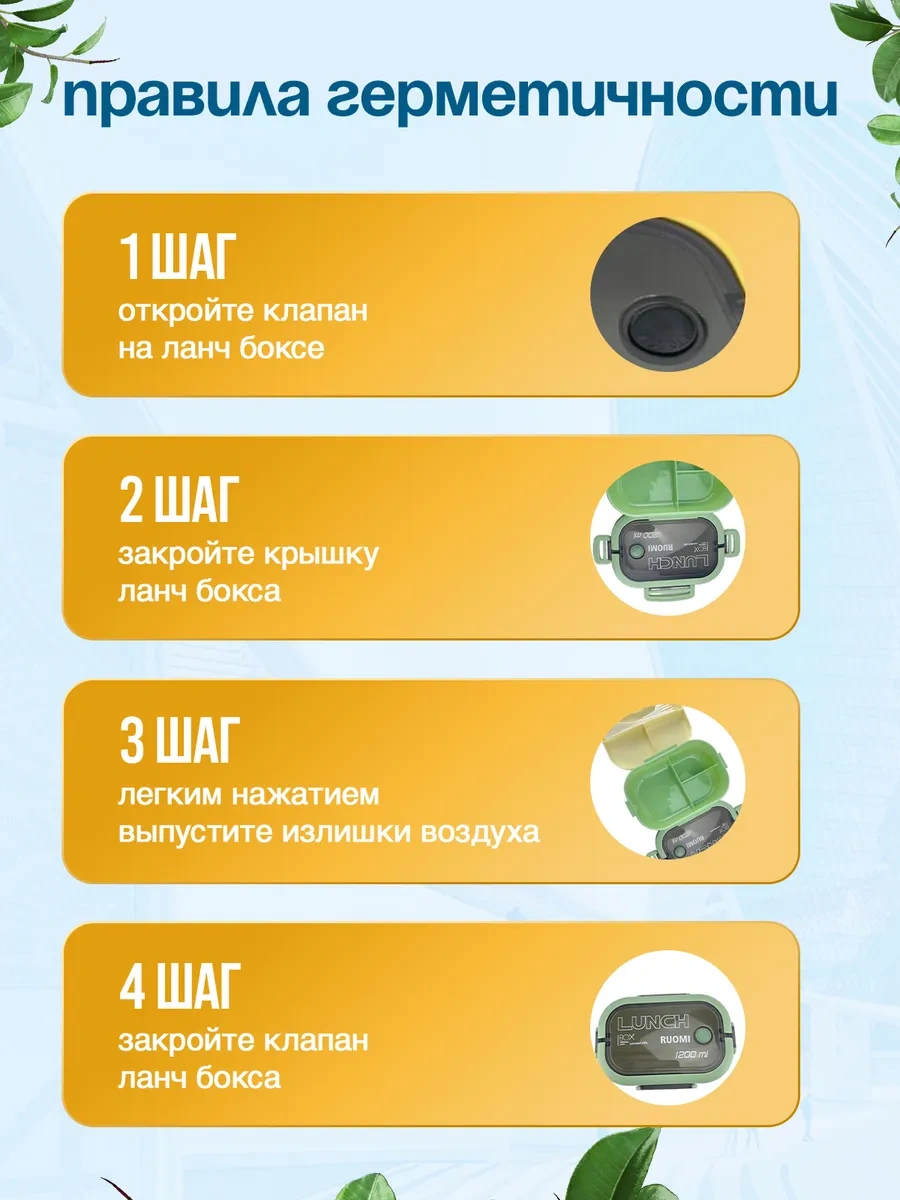 Ruomı Yemek Konteyneri İçin Öğle Yemeği Kutusu 473023754 MAvi