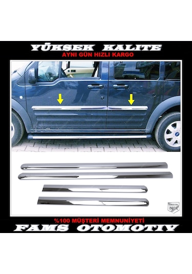 Ford Connect Krom Yan Kapı Çıtası 4 Kapı 2002-2014 P. Çelik