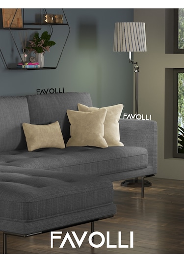 Br Favolli Kadife Dokulu Pastel Grisi Kırlent Kılıfı Dream Serisi Punch Için Uygun Gizli Fermuar Pastel Grisi