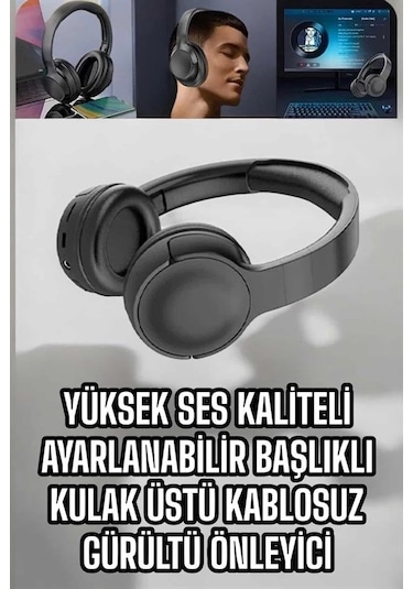 Ceylan Adam Kablosuz Bluetooth Kulaklık Anc/enc Destekli Kulak Üstü Yüksek Ses Kaliteli