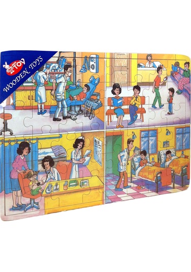 Ahşap Yapboz Puzzle Pazıl Günlük Yaşam