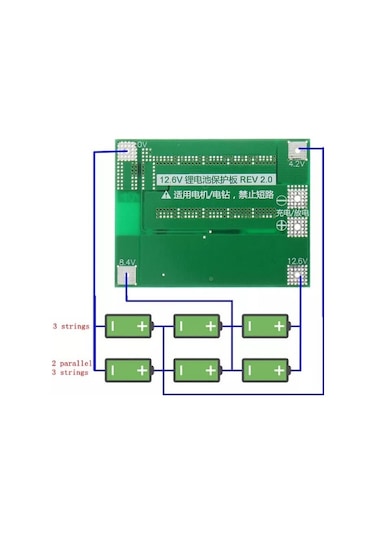 3S Bms 40A 18650 Lityum Pil Lipo Pil Şarj Koruma Devresi Balanslı