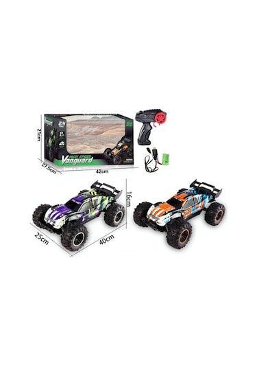 9010-5f 1:10 Kumandalı 40 Cm Şarjlı Dev Off-road Araba 15km/h Hızlı, 2.4ghz Rc Arazi Aracı - Çok Renkli