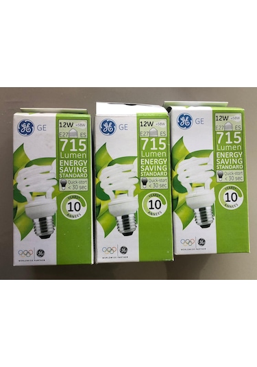 3 Adet General Elc. E 27 Tasarruflu Lamba 12w 58w 715 Lümen 27