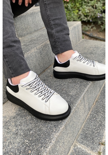 Luis A Costa Lc107 Beyaz Arka Siyah St Bağcıklı Erkek Ayakkabı Renkli