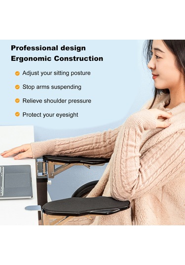 Vkemall 180 Dönebilir Katlanabilir Ergonomik Masa Kolçak Destek Rafı - Ofis Ve Ev İçin