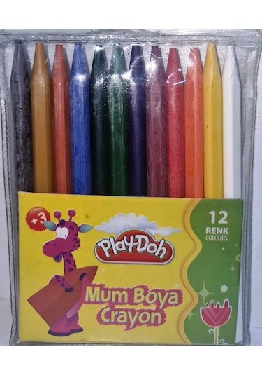 Play-doh Mum Boya 12 Renk Uzun Boy Bej - Sarı
