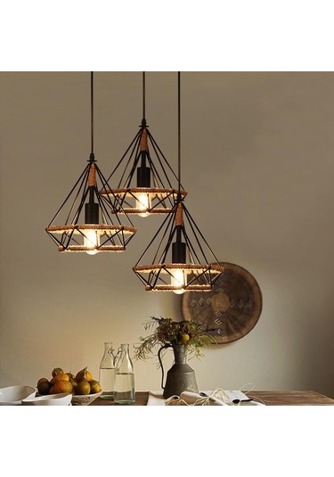 Rustik Endüstriyel Vintage Metal Gölge Kolye Işık Asma Tavan Lambası Armatür Diğer