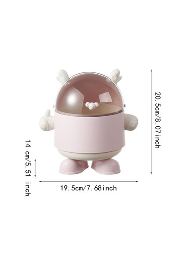 Pazly Suntek Sevimli Sepeti Pembe Pembe Masaüstü Kutusu Dekoratif Çöp Cj Pembe