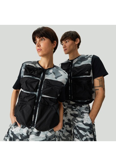 Rains Dili Mesh Vest Unisex Gri Yelek Düz 18150 Gri