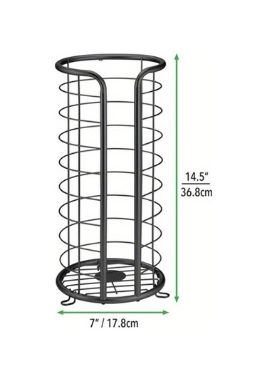 Suntek Tuvalet Kağıdı Tutucu Standı Çok İşlevli Depolama Siyah