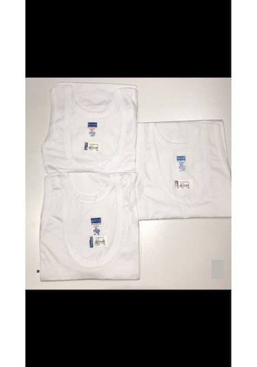 Berrak Erkek Beyaz 6'lı Klasik Pamuklu Atlet 001