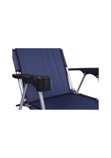 Alin Metal Kamp Sandalyesi 2''li Lüks Bardaklı Kamp Sandalyesi Ve Masa Set Fgt-01 Lacivert Lacivert