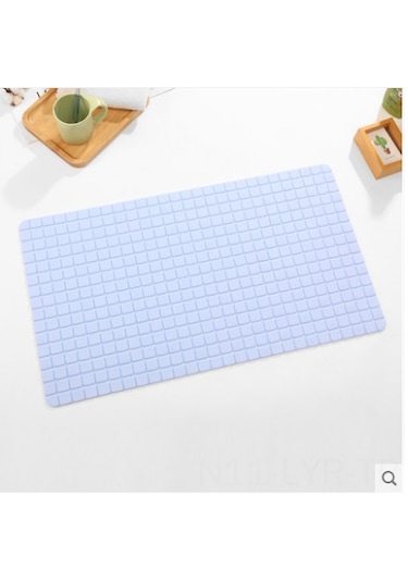 Ranyeek Banyo Düş Yastığı, Anti Kayma, Masajlı, 40x70 Cm, Hafif Mavi Kare Desenli, Duş/wc Kullanıma Uygun, Dayanıklı Ve Temizlenmesi Kolay Diğer