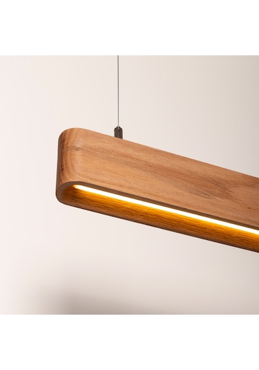 Soft Modern Ahşap Aydınlatma - Led Sarkıt Avize Ahşap - Meşe