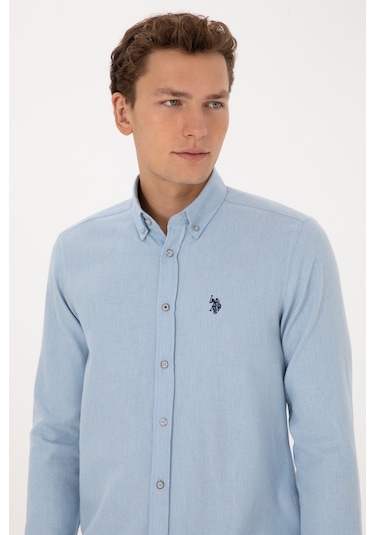 U.s. Polo Assn. Erkek Açık Mavi Gömlek Basic 50316721-vr003 Acık Mavı
