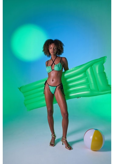 Holly Lolly Kontrast Biyeli Emma Bikini Üstü Yeşil
