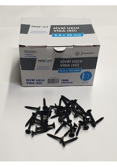 Knauf Profect Sivri Uçlu Alçıpan Vidası 35x25 Mm 3,5X35