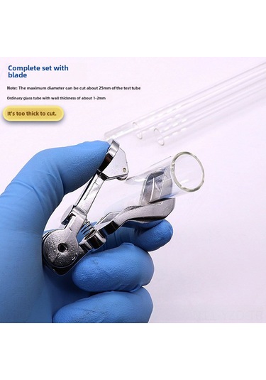 Yuntech01 El İşlemli Çelik Çelik Cam Boru Kesici - Dayanıklı Çinko Alaşımlı Vücut, Tam Set Uyumlu Bıçaklı Profesyonel Ve Dıy Kullanımı