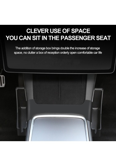 Tesla Modeli Y/3 Merkezi Yan Saklama Kutusu Yan Organizatör Eyer Kutusu İç Modifikasyon Aksesuarları