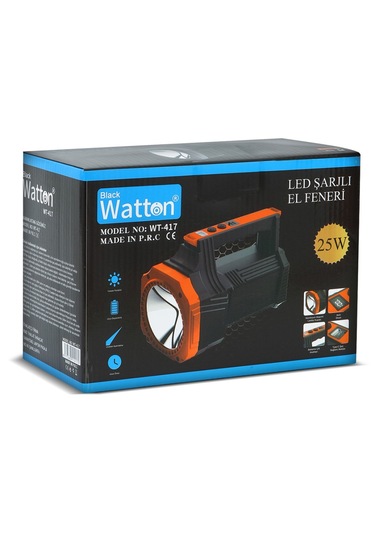 Watton Wt-417 Led Şarjlı El Feneri 25w