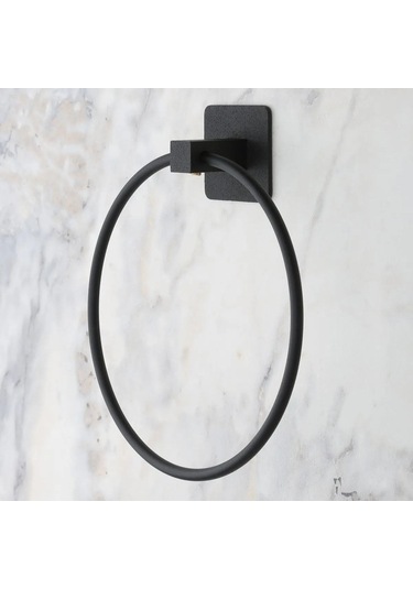 Zmc Bilişim Kendiliğinden Yapışkanlı Siyah Paslanmaz Metal Yuvarlak Havluluk Çok Renkli