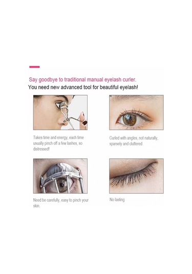 Sones Duosi Dy-102 Taşınabilir Kalem Stili Isıtmalı Uzun Ömürlü Elektrikli Ütü Kirpik Kıvırıcısı Usb Şarj Edilebilir Elektrikli Isıtmalı Makyaj Kıvırma Klipsi