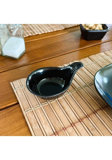 Alezy 520 Göreme Melamin Termostar Kaşık Sosluk 10 Cm Siyah