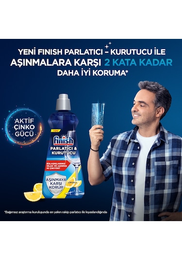 Finish Bulaşık Makinesi Parlatıcı & Kurutucu Limonlu 800 ml X 2