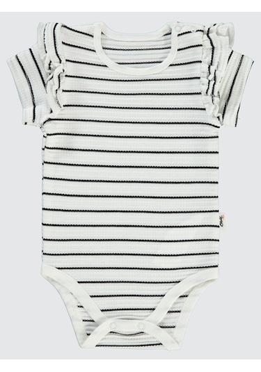 Civil Baby Kız Bebek Çıtçıtlı Badi 1-18 Ay Ekru