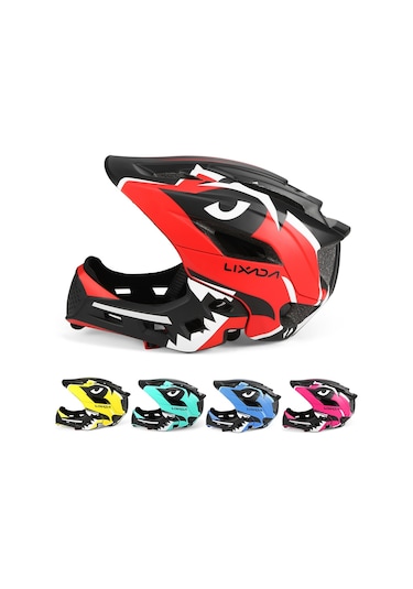 Lixada Timsah Tarzı Çocuk Açık Hava Bisiklet Kaskı Kırmızı