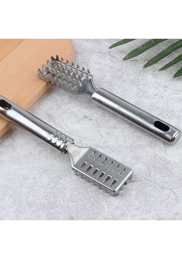 Neevoyu Paslanmaz Çelik Balık Yüzgeç Kaldırıcı - Ergonomik Kumaş, Hızlı Ve Güvenli Kullanim, Mutfak Aracı Gümüş Gümüş