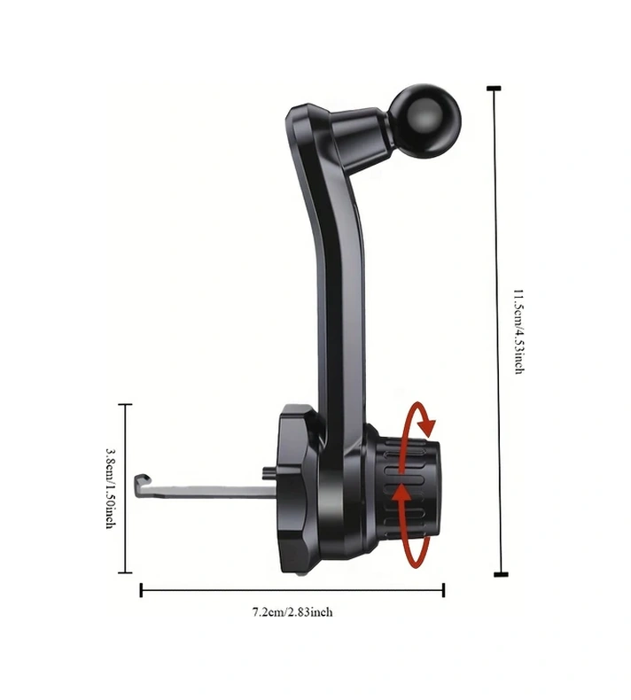 Sunshine011 Araç Çıkışlı Döner Telefon Tutucu M7+lks Sekiz Taraflı Uzantı Kancalı Navigasyon Tutucu Aksesuarı