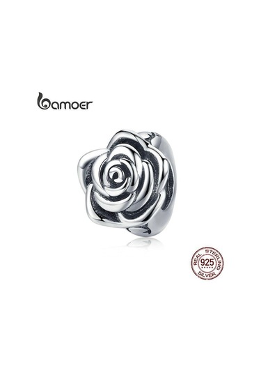 Novahub Bamoer Romantik Yeni 925 Ayar Gümüş Gül Çiçek Tomurcukları Boncuk Fit Charms Bilezikler Dıy Boncuk Gümüş