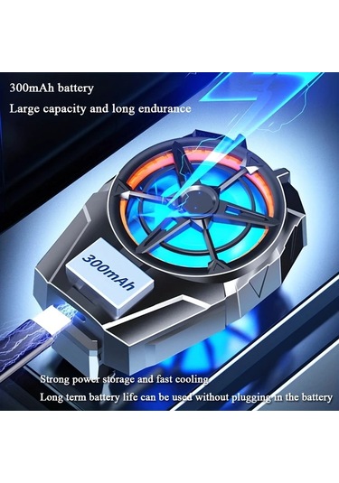 Siyah Kablosuz Cep Telefonu Soğutma Fanı