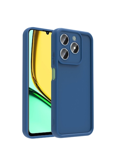 Biriva Home Realme C61 Kılıf Kamera Korumalı Ananas Kapak - Koyu Yeşil Koyu Yeşil