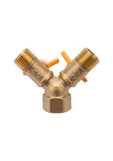 Ulzyvf Bahçe Sulama 2 Yollu Çift Musluk-2 Musluk Adaptörü-sarı