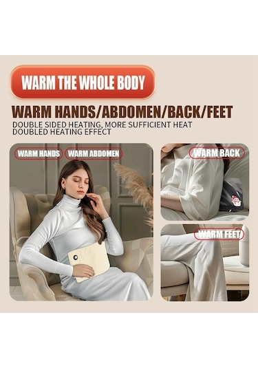 Dm Akıllı Sıcaklık Kontrollü Grafen Isıtmalı El Isıtıcı, 4 Seviye Ce Sertifikalı - Siyah